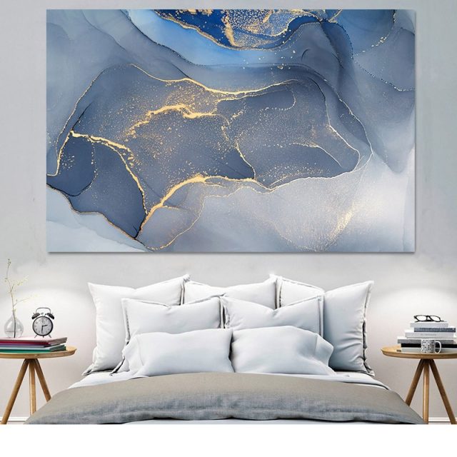 Marble Texture Abstract Wall Art Canvas